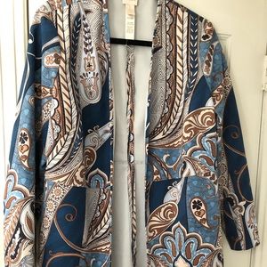 Gorg Chico’s faux suede washable duster jacket